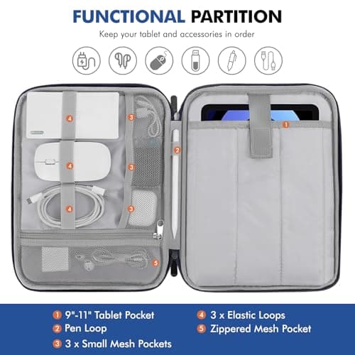 MoKo 9-11 Inch Tablet Sleeve Bag with Carry Handle — view 3