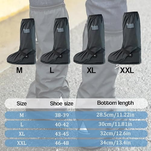 LIUYIDM Waterproof Shoe Covers Reusable XL41-43 PVC Cycling Overshoes — view 2