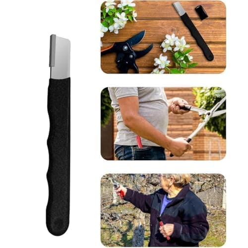Quystetes Portable Quick Sharpener for Garden Tools, Multipurpose Blade Sharpener for Lawnmower, Knife, (10-Pack, Black) — view 2