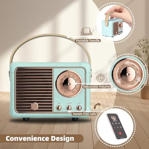 Retro Bluetooth Speaker Portable Wireless Speaker Gifts for Teenage Boys — view 6