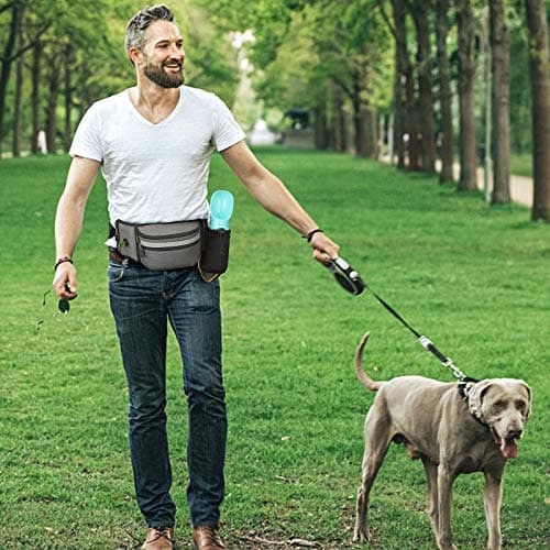 MalsiPree Dog Walking Bumbags - Waist Belt Fanny Pack for Treats & Dog Training, Dog Walkers Bag with Built in Poop Bag Dispenser & Hidden Water Bottle Holder (Bottle not Included) — view 2
