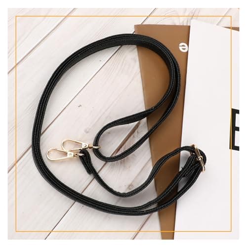 YBEATY Purse Strap Replacement Genuine Leather Strap Adjustable Crossbody Bag Strap Shoulder Extended Long Thin Black Handbags for Women Girl Handbags Purse Extender Chain Straps Crossbody — view 3