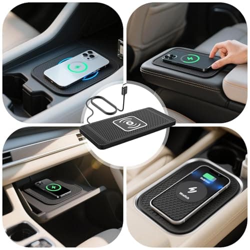 Wireless Charger for Car - Silicone 15.7x78.5x0.7cm Quick Charge | Auto Phone Charging Pad with Travel Non-Slip Design, Center Console, Docking Station for — view 4
