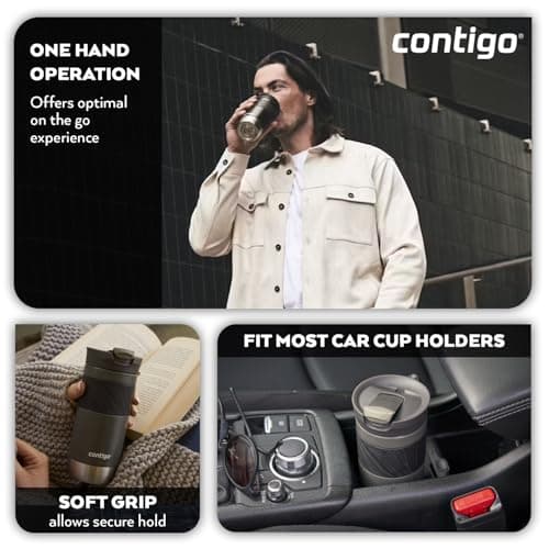 Contigo Byron Snapseal Travel Mug, Leakproof Thermal-Mug, 7h hot, 470 ml — view 6