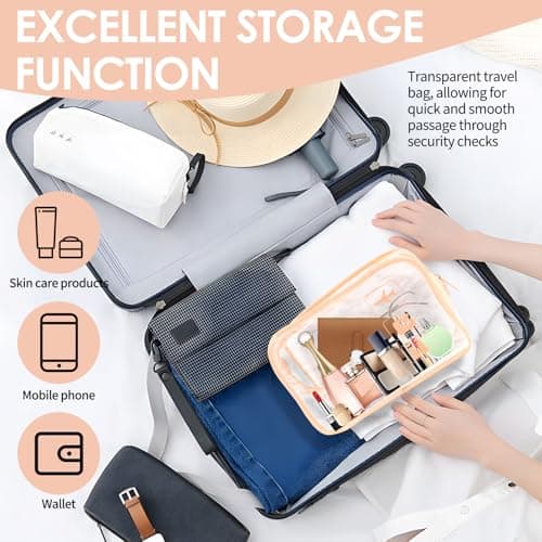 FunWorth Clear Travel Toiletry Bag, 3 Pack TSA Approved Makeup Bag Set — view 4