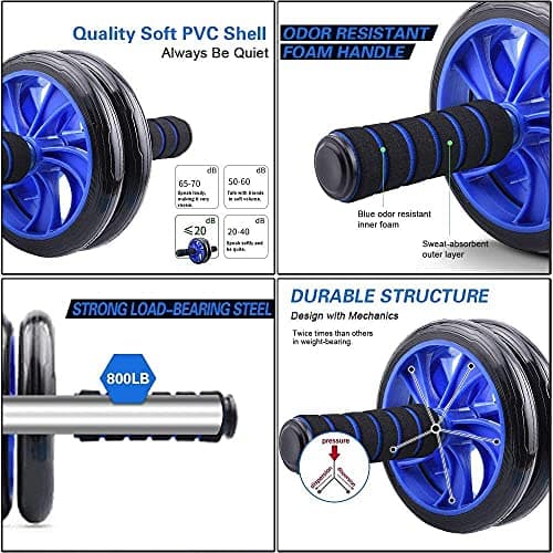 AERLANG 7-IN-1 Ab Roller Wheel Set With, 2 Push-up Bars, Resistance Band, Skipping Rope, Hand Grip And Knee Pad, Fitness Workout At Home Gym, Multi-functional Sports Equipment Father's Day Gifts — view 2