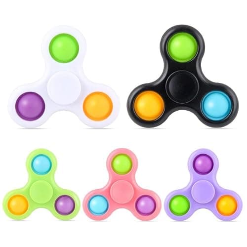 Ranzah Hand Fidget Spinner Toy Finger Bubble Pop Sensory ADHD Anxiety Stress Relief Gift Party Travel Toy For kids Teens Adults(White) — view 4