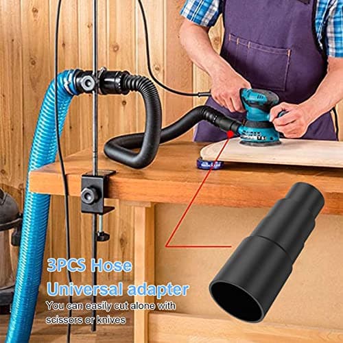 3 Pcs Universal Vacuum Adapter, 26.5MM-38MM Dust Extractor Hose Adaptor for Random Orbital Sander, Jigsaw, Circular Saw Reducer, Saw Eccentric Grinder Accessories — view 2