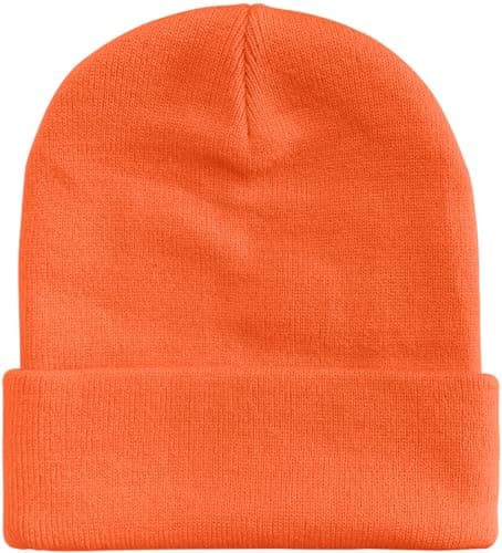 ATNKE LED Lighted Beanie Cap,USB Rechargeable Running Hat Ultra Bright 4 LED Waterproof Light Winter Warm Gifts for Men and Women/Bright Orange — view 4