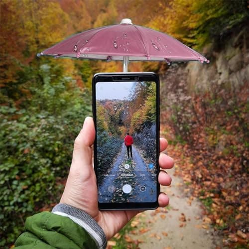 QYEHF Anti-Glare Phone Umbrella Sun Shade, Holder with Suction Plug for Car Navigation Sunscreen, Mini Sunscreen Travel Cell Phone Umbrella, Smartphone Outdoor Stand (pink) — view 5