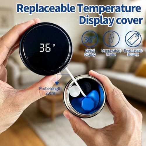 NKFBEV Insulin Cooler Travel Case, TSA Approved Insulin Pen Case with Digital Temperature Display, Portable Insulin Travel Case, Refrigerated Medicine Travel Bag, Holds 1-3 Insulin Pens (White) — view 4