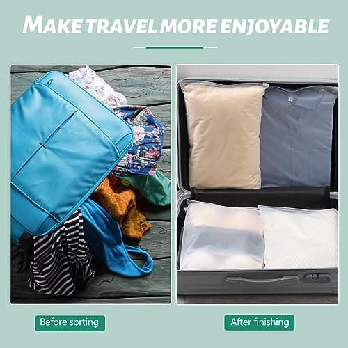 40 Pcs Clear Storage Bags, Reusable Travel Clothes Bags, 40 x 30 CM — view 4
