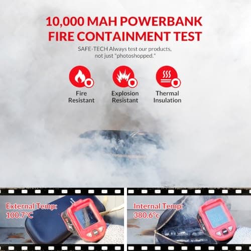SAFE TECH UL94 Tested Fireproof Powerbank Case, Fireproof Travel Pouch — view 3