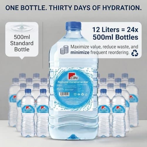 4x CPD My Cafe Kingshill 12L Natural Mineral Water | Bulk Bottled Water for Home & Office Water Dispenser | Pure Scottish Still Water Container for Water Cooler| Eco-Friendly Premium Hydration — view 4