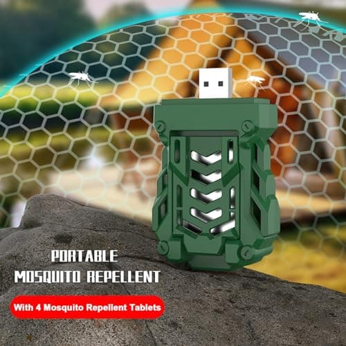 Portable USB Plug-in Mosquito Repeller with Heating Technology, 4 Repellent Tablets for Indoor Outdoor Camping Hiking Fishing Travel — view 3