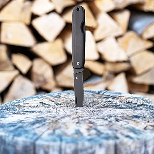 Whitby Pocket Knife, Stainless Steel Folding Knives Black Pakkawood Handle — view 5