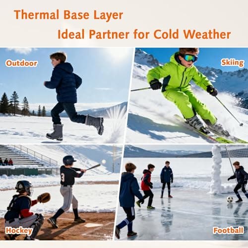 Kids Base Layer Boys Football Skins Thermal Long Sleeve Top Leggings Sport — view 5