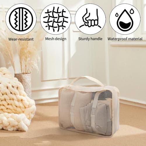 7 Pcs Compression Packing Cubes for Suitcases, Travel Packing Cubes, Lightweight Suitcase Organiser Bags, Luggage Bags for Travel Bag Organizers — view 6