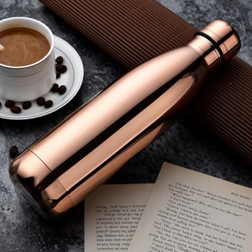 Just Giftz Insulated Stainless Steel Water Bottle 500ml, Rose Gold — view 2