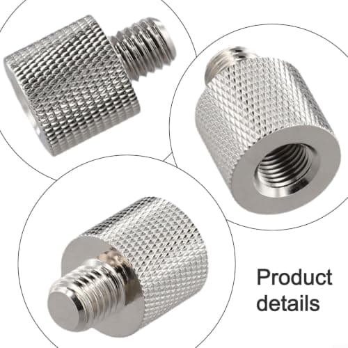 ARMYJY Stainless Steel for m10 to 3/8 Adapter for JPC Antennas - Weather Resistant Ham Radio Accessory for Travel(Silver) — view 4