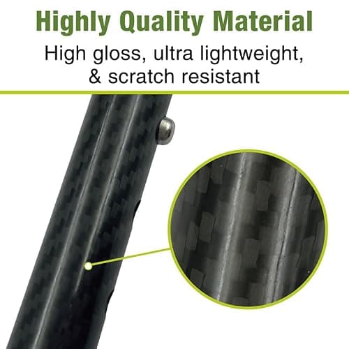 Carbon Fibre 4-Part Folding Adjustable Walking Stick Cane for Men, Ladies and Women with Soft Grip Handle - 33.5” to 37.5” Lightweight — view 4