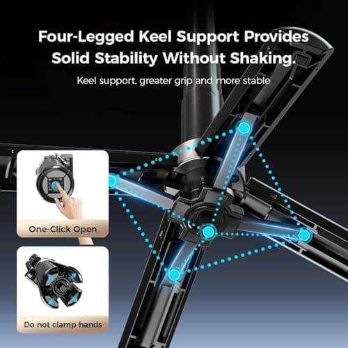 4-in-1 Multifunctional Magnetic Selfie Stick, 2025 New 360° Rotation Phone Tripod with Wireless Remote for iPhone & Android, Phone Stand for Video Recording & Vlogging - Portable Travel — view 4