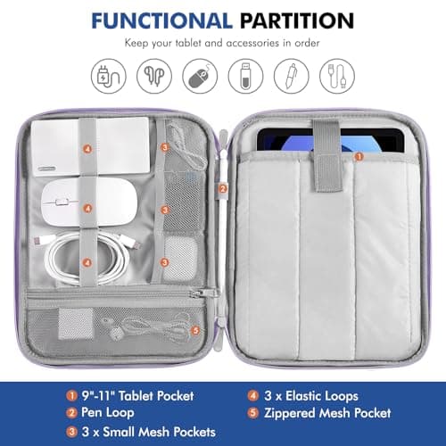 MoKo 9-11 Inch Tablet Sleeve Bag with Carry Handle — view 3