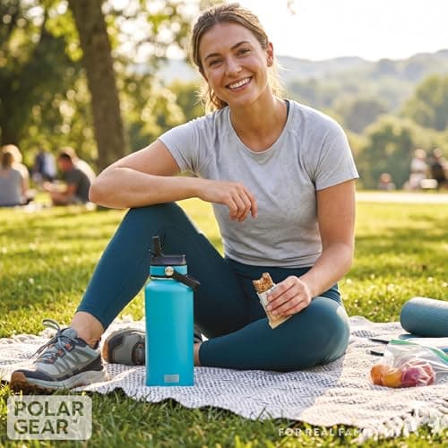 Polar Gear Insulated Water Bottle with Flip Straw - 800ml Teal — view 3