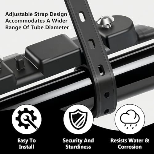 Silicone Bike Bottle Cage Mounting Base Universal Bicycle Water Bottle Holder Strap | Lightweight Durable Drink Cage Adapter for Mountain Road & Commuter Bikes | Easy Install Anti-Slip Grip (Black) — view 5