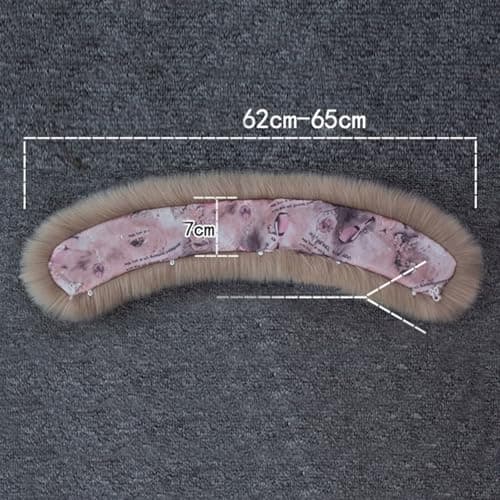 Momolaa Clearance Faux Fur Collar Hood Collar Scarf Shawl Stole Neck Warmer -Women's Faux Fur Collar Scarf Wrap Cold Winter Neck Warmer Red — view 2