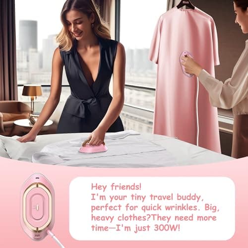Newbealer Mini Travel Iron, Pink — view 6