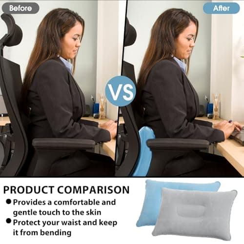 Inflatable Neck Pillows for Camping 2pcs Portable Small Air Pillow — view 2