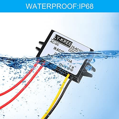 Fiada AC to DC 12V 5A Converter, Waterproof Regulator 10-28V Input — view 5