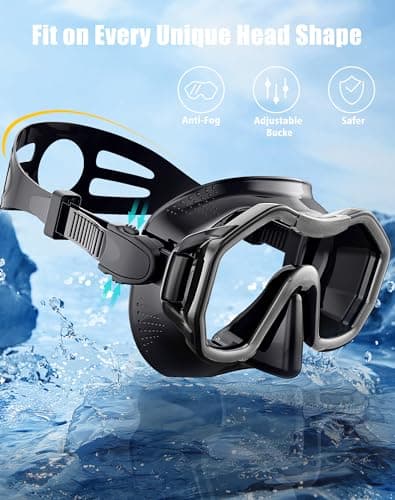 Lealinga Snorkel Set Adults 2Pack, Panoramic View Snorkel Mask — view 3