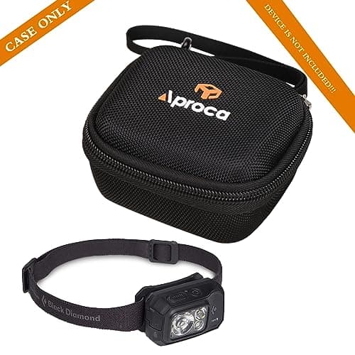 Aproca Portable Hard Storage Case, for Black Diamond Equipment Spot 400 / Storm 400 / Spot 400-R/Storm 500-R Headlamp, Black, Travel — view 5