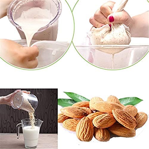 2 Pcs Pro Quality Nut Milk Bag - Big 10"X12" Commercial Grade - Reusable Almond Milk Bag & All Purpose Food Strainer - Fine Mesh Nylon Cheesecloth & Cold Brew Coffee Filter — view 2