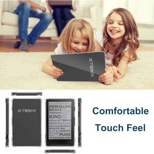 KZIOACSH Case for Xteink X4 eReader 4.3 Inch, Ultra Slim Reinforced Corners Shockproof Drop Protection Flexible Soft TPU Skin Bumper Cover,Transparent — view 6