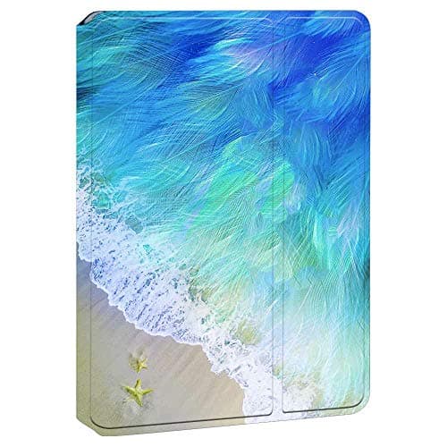 FINDING CASE Fit Amazon Kindle (8th Generation) 2016 Leather Cover - PU Flip Leather Smart Lightweight Shell Stand Cover Case for Kindle (8th Generation) 2016 (feather beach) — view 2