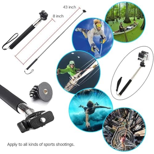 Reflex Camera 19 in 1 Action Camera Accessories Kit, compatible with GoPro Hero 9-13, DJI Osmo Action 2, 3, 4, Insta360 X2, X3, Akaso/Sony Sports Cameras and more — view 4
