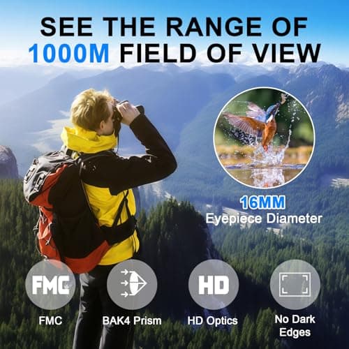 Flintronic 12X25 Binoculars for Adults Kids, Compact Binoculars, Easy Focus Lightweight High Powered Binocular for Bird Watching Outdoor Sports Concerts Hunting Travel Camping — view 6