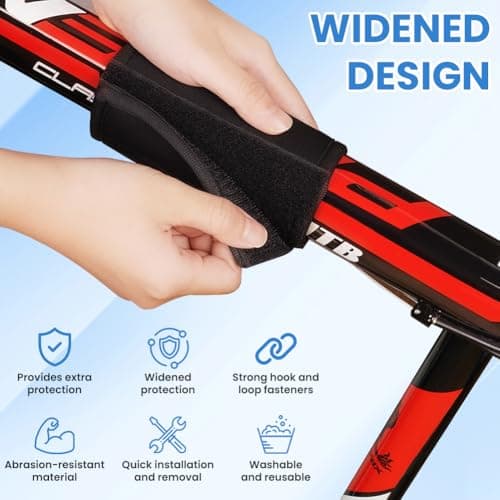 AOOWU Bicycle Frame Protector with 4 Different Sizes, Bike Racks Carbon Frame Protection, Bicycle Carrier Accessory, Transport Protection for Bike Racks, Chainstay Guards, Anti Rub and Scratch, Black — view 6
