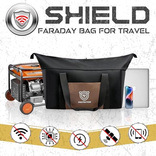 Faraday Duffel Bag Military-Grade RF Shielding for Large Electronics & Mobile Devices Travel Protection Signal Isolation Data Privacy — view 2