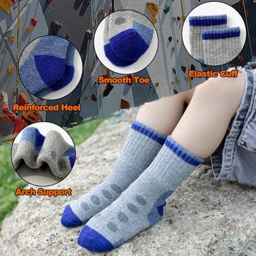 BONANGEL Kids Thermal Merino Wool Socks Thick Walking Cosy Socks Boys Girls — view 6