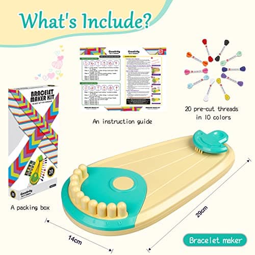 Tacopet Friendship Bracelet Making Kit, 20 Threads Kids Craft — view 3