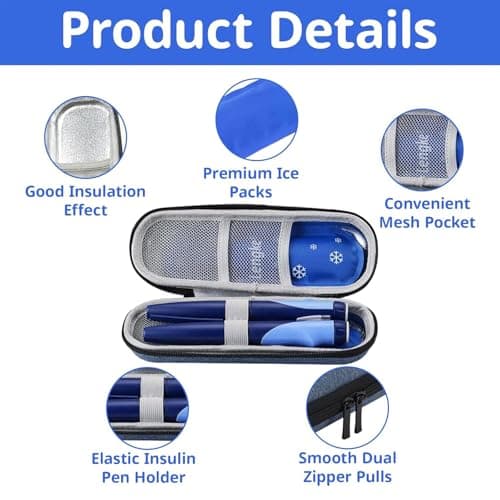 Moxychrony Insulin Cooler Travel Case, with 2 Ice Packs — view 3