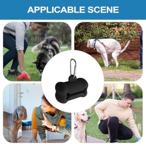 Dog Poop Bag Holder, Silicone Bone Organizer, Easy Access with Travels — view 5