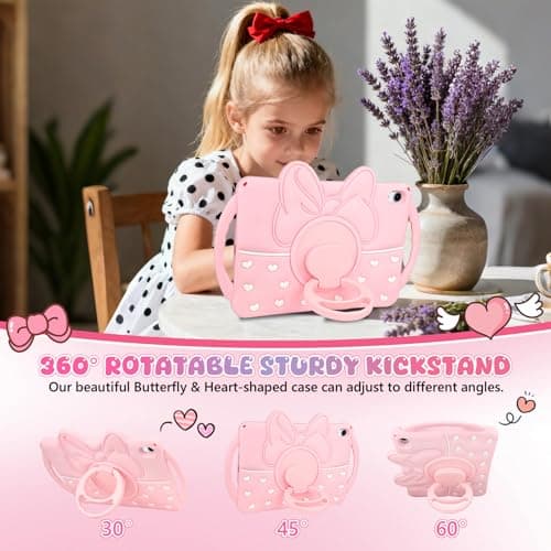 Vofolen for iPad A16 Case for iPad 10th Generation Case Kids Girls, Pink — view 5