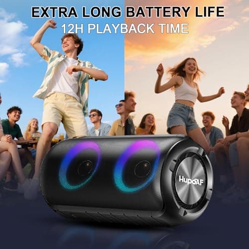 Hupoaf 20W Portable Bluetooth Speaker with Dual Drivers & Stereo Bass — view 3