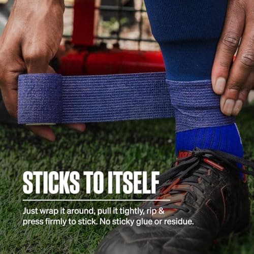 SPORTTAPE Football Sock Tape - 2 Rolls, 5cm x 4.5m, Navy - Self-Adhesive — view 2