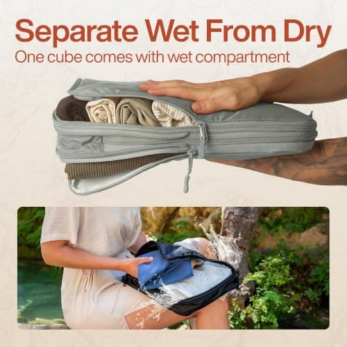 TRAVEL DUDE Compression Packing Cubes, Travel Luggage Organisers, 4 Pcs Set — view 4